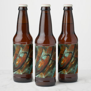 Rótulo Para Garrafa De Cerveja Divisão de Abstrato de Tempo