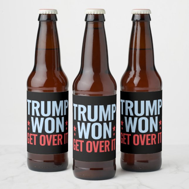 Rótulo Para Garrafa De Cerveja Donald Trump Won supera isso 2024 Trump Won (Garrafas)