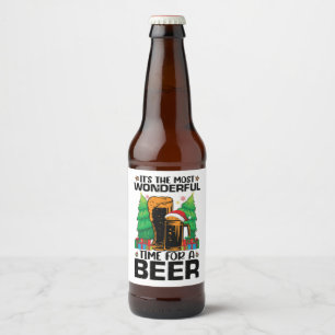 Rótulo Para Garrafa De Cerveja É a época mais maravilhosa para um Papai Noel da c