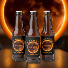 Rótulo Para Garrafa De Cerveja Eclipse Total do Sol 12 de Agosto de 2026