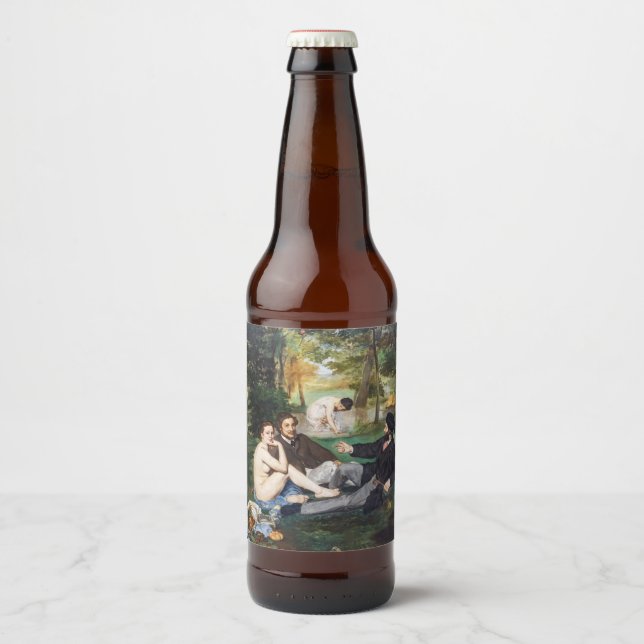 Rótulo Para Garrafa De Cerveja Edouard Manet - Almoço na Relva (Frente)