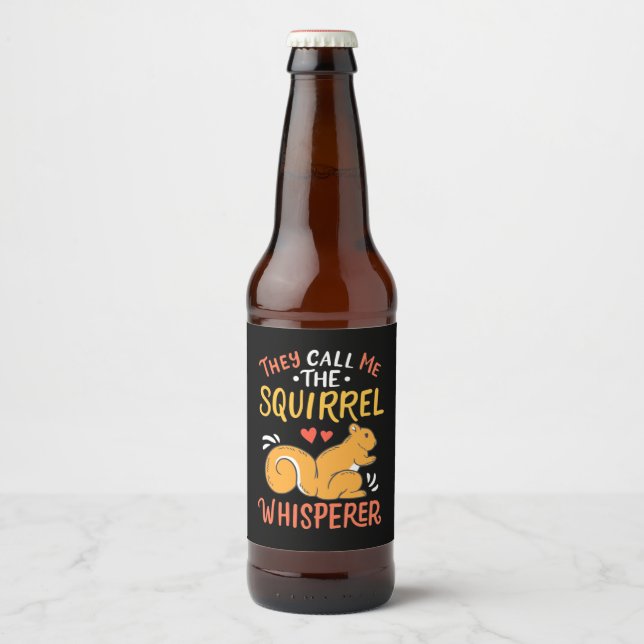 Rótulo Para Garrafa De Cerveja Eles Me Chamam De Sussurro De Esquilo (Frente)