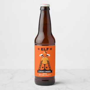 Rótulo Para Garrafa De Cerveja Elf Christmas Drink