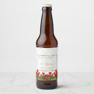 Rótulo Para Garrafa De Cerveja Elogios a 50 anos - algum aniversário