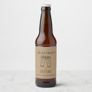 Rótulo Para Garrafa De Cerveja Elogios & aniversário da cerveja/festa de
