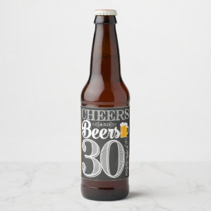 Rótulo Para Garrafa De Cerveja Elogios e cervejas a 30 de cerveja anos de