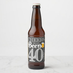 Rótulo Para Garrafa De Cerveja Elogios e cervejas a 40 de cerveja anos de