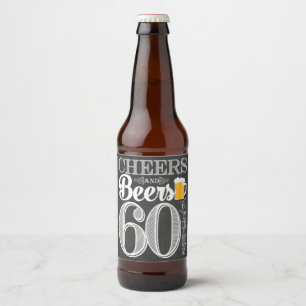 Rótulo Para Garrafa De Cerveja Elogios e cervejas a 60 de cerveja anos de