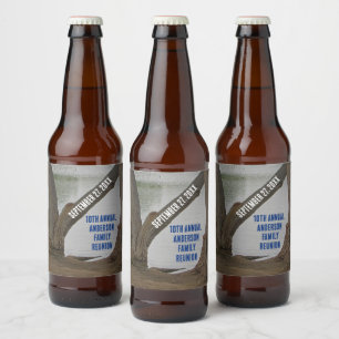 Rótulo Para Garrafa De Cerveja Encontro Familiar Lakehouse Férias Rústicas no Lag
