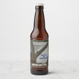Rótulo Para Garrafa De Cerveja Encontro no Lakehouse à Beira do Lago Piquenique F