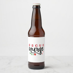 Rótulo Para Garrafa De Cerveja Enfermeira Dando Orgulho Enfermeira