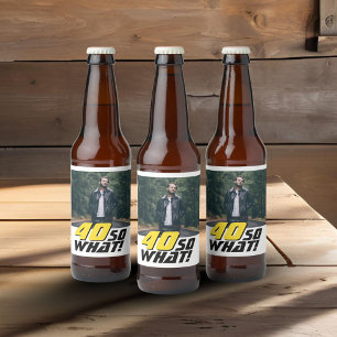 Rótulo Para Garrafa De Cerveja Engraçado 40, então que aniversário de 40 anos de