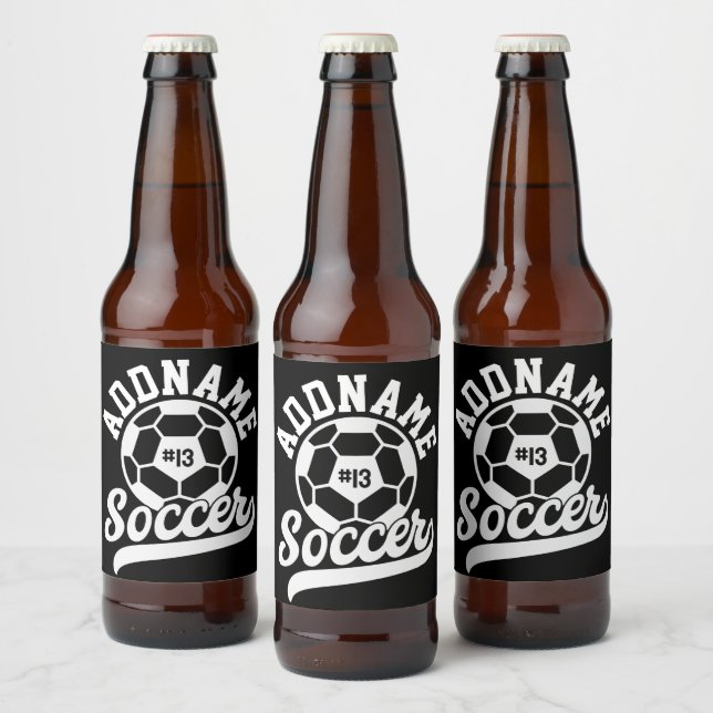 Rótulo Para Garrafa De Cerveja Equipe de futebol Personalizada do ADD NAME do jog (Garrafas)