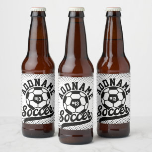 Rótulo Para Garrafa De Cerveja Equipe de futebol Personalizada do ADD NAME do jog