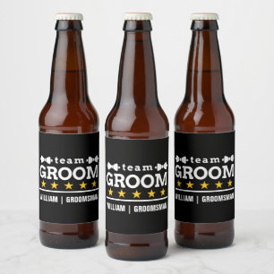 Rótulo Para Garrafa De Cerveja Equipe Personalizada do Noivo
