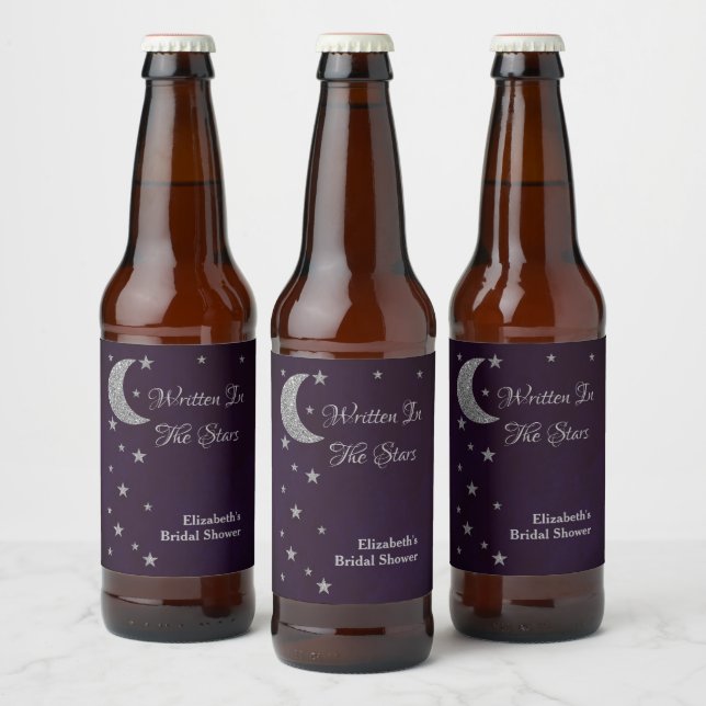 Rótulo Para Garrafa De Cerveja Escrito No Chá de panela Das Estrelas (Garrafas)