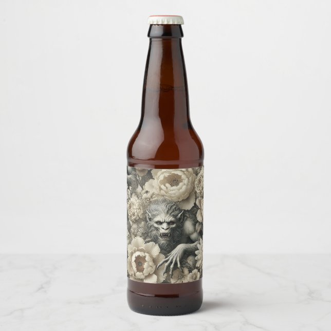 Rótulo Para Garrafa De Cerveja Esplendor Lycantrópico - Lobisomem Gótica (Frente)