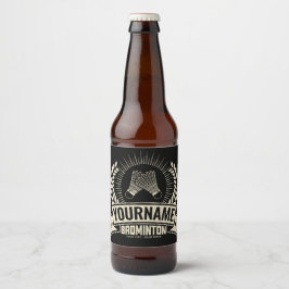 Rótulo Para Garrafa De Cerveja Esportes de Raquete de Tênis de Badminton Personal