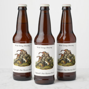 Rótulo Para Garrafa De Cerveja Esquilo de chipset ( Chipmunk oriental ) por Audub