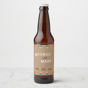 Rótulo Para Garrafa De Cerveja estilo de flor