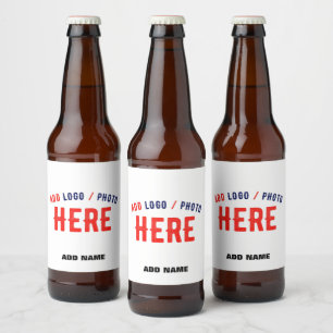 RÓTULO PARA GARRAFA DE CERVEJA ESTILO MODERNO PERSONALIZÁVEL BRANCO VERIFICADO MA