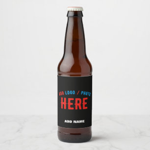 RÓTULO PARA GARRAFA DE CERVEJA ESTILOSO MODERNO PERSONALIZÁVEL PRETO VERIFICADO M