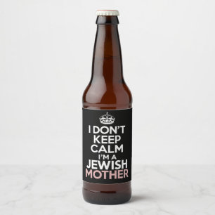 Rótulo Para Garrafa De Cerveja Eu Não Fico Calma Sou Uma Mãe Judia Hanukkah