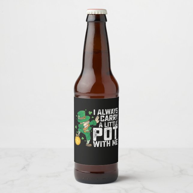 Rótulo Para Garrafa De Cerveja Eu sempre Carregar um Pote comigo Rua do Patrick (Frente)