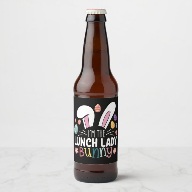 Rótulo Para Garrafa De Cerveja Eu sou a Páscoa do almoço. (Frente)