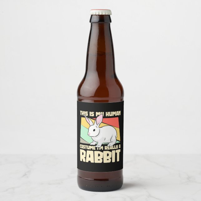 Rótulo Para Garrafa De Cerveja Eu Sou Realmente Um Coelho (Frente)