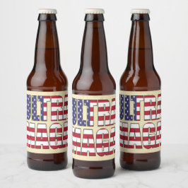 Rótulo Para Garrafa De Cerveja Excelente do Ultra MAGA Trump Supporter 🚗 EUA