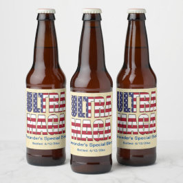 Rótulo Para Garrafa De Cerveja Excelente do Ultra MAGA Trump Supporter 🚗 EUA