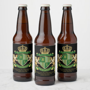 Rótulo Para Garrafa De Cerveja Faça seu próprio Casaco de armas emblema de leã