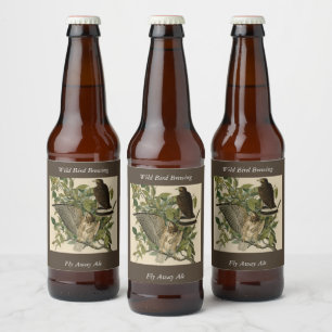Rótulo Para Garrafa De Cerveja Falcão de asa larga das Aves da América de Audubon