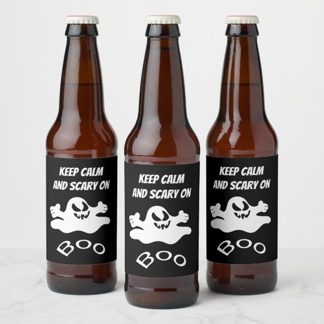 Rótulo Para Garrafa De Cerveja Fantasma Branco (Garrafas)