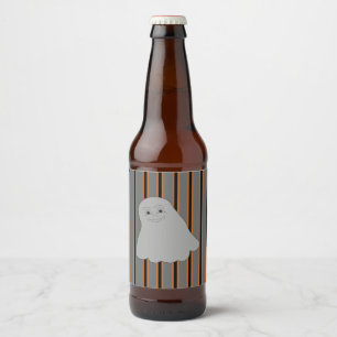 Rótulo Para Garrafa De Cerveja Fantasmas do Dia das Bruxas Divertidas e Ricos