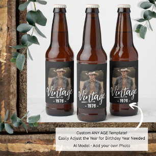 Rótulo Para Garrafa De Cerveja Favor de festa de aniversário Foto antiga de qualq