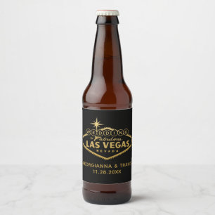 Rótulo Para Garrafa De Cerveja Favor personalizado de casamento de Las Vegas