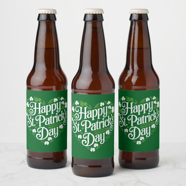 Rótulo Para Garrafa De Cerveja Feliz Dia de São Patrício (Garrafas)
