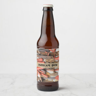 Rótulo Para Garrafa De Cerveja Ferramenta Antiguamente Rustic Red Man