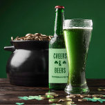 Rótulo Para Garrafa De Cerveja Festa de Cerveja e Aplaudimentos<br><div class="desc">Presentes para festa do dia de São Patrício com Cerveja e Aplaudimentos</div>