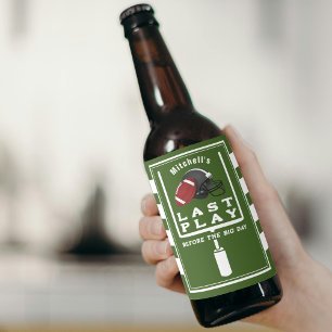 Rótulo Para Garrafa De Cerveja Festa de Despedida de Solteiro de Futebol Última J