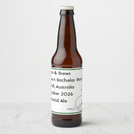 Rótulo Para Garrafa De Cerveja Festa de Despedida de Solteiro Roos & Brews Lembra