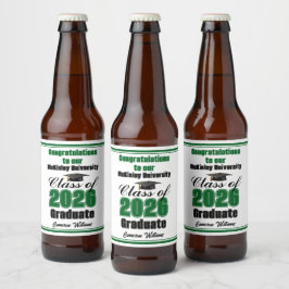 Rótulo Para Garrafa De Cerveja Festa de Formatura da Turma Verde de 2026 Personal