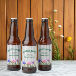 Rótulo Para Garrafa De Cerveja Festa de formatura no jardim