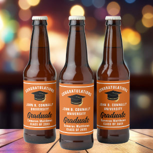 Rótulo Para Garrafa De Cerveja Festa de formatura Personalizada do Formando Branc