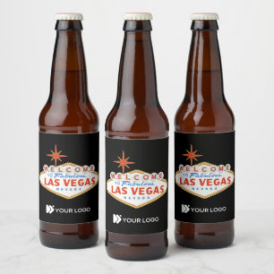 Rótulo Para Garrafa De Cerveja Festa de Happy Hour em Las Vegas com Logotipo Pers