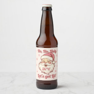Rótulo Para Garrafa De Cerveja Festa de Natal Engraçado Ho Retro Papais noeis