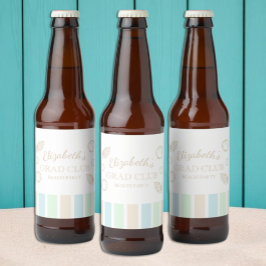 Rótulo Para Garrafa De Cerveja Festa de Praia do Clube de Graduados