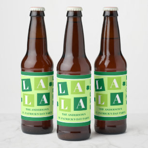 Rótulo Para Garrafa De Cerveja Festa de São Patrício La La Lucky